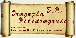 Dragojla Milidragović vizit kartica